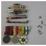 Vtg Military Bars, Pins & Medals