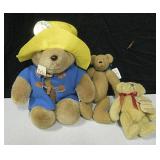 Lot of 3 Collectible Bears, Largest is 15.5"