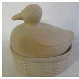 10" X 10" Pottery Duck Pot