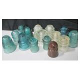 Lot Of 15 Vintage Glass & Ceramic Insulators