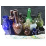 Lot Of Antique & Vintage Bottles - Mostly Colored
