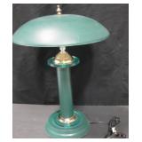 18" Tall Metal & Glass Table Lamp - Works