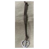 Sterling Marked Sand Cast Heart