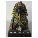 8" Hand Painted & Decorated  Resin Pharaoh