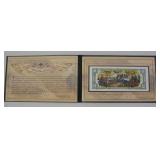 Colorized $2 Bill In Presentation Folder