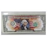 Colorized Uncirculated $1 Bill