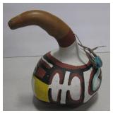 Southwest Gourd Art with Leather and Bead