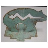 Southwest Cut Metal Oso Bear Art