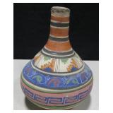 1976 Hand Painted Southwest Vase- 9" x 7"
