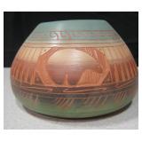 3.5" Tall Navajo Ceramic Bowl - Signed