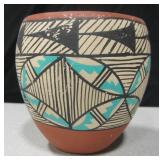4" Tall Vintage Jemez Pueblo Bowl - Signed