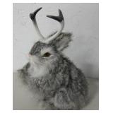 7" Jack-a-lope Made With Rabbit Fur