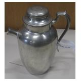 Vintage Pewter Water Back Pitcher - 9" Tall x 6.5"