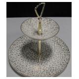Vtg Handy Karoline California Maid 22K 2-Tier Tray