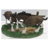 Budweiser "Clydesdale Football" Resin Statue