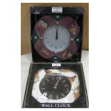 Lot Of 2 NIB SW Style Sand Painting Wall Clocks