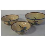 3 Mexican Hand Decorated Nesting Bowls