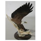 6" Resin Eagle Statue On Wood base