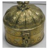 6.5" Tall Brass Box w/ Hinged Lid