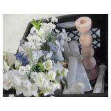 Lot of Milk Glass Vases & More