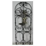 9.5" x 27" Wrought Iron Wall Hanging Candle Holder