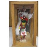 Red Tail Hawk Kachina In Wood Table Lamp Base