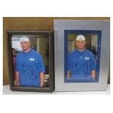 2 Framed and Autographed Brian Urlacher Photos