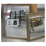 Lot Of 2 Wall Mirrors - Largest Is 33" x 44"