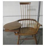 Vintage Wood Telephone Table / Chair 48" Tall