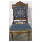 Victorian Chair - Needle Point Seat & Back
