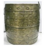 Hammered Brass Table Or Stool - 17" Tall