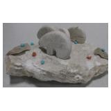 Southwest Rock Bear Sculpture with Stones