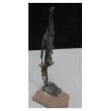 Dripped Solder Figural Art 14" T on 5" Rock Base
