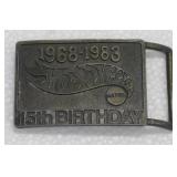Mattel Hot Wheels 15th Birthday Belt Buckle