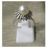 Hallmarked Pearl Ring