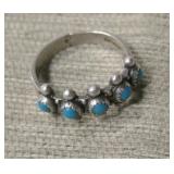 Sterling Signed Turquoise Ring
