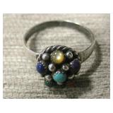 Sterling Marked Multi Stone Ring