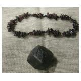 Garnet Stone & Bracelet