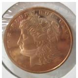 .999 Copper Morgan - One AVDP Ounce - 2011