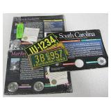 5 State Quarters & 4 Mini License Plates