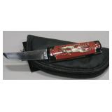 7.25" Franklin Mint Chinese Red Phoenix Knife