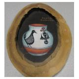 Santo Domingo Painting with Log Frame