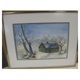 Signed & Framed Original Watercolor - 20" x 16"