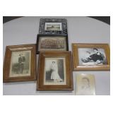 Lot of 5 Framed Vintage Photos and One Loose