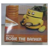 Robie The Banker Robot Coin Bank w/ Box - Works