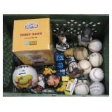 Lot of Baseball Souvenirs, Bobbleheads and Balls