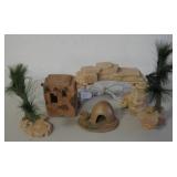 Lighted Southwestern Mini Building & Trees