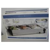NIB Bella Cucina Triple Buffet Server Warming Tray