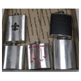Lot of 5 Liquor Flasks - Jim Beam, This End Up