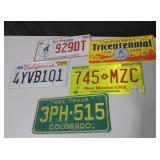 Lot Of 5 Assorted License Plates - Some Vintage